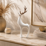 Elegant White Deer – Fiber Glass Home Décor