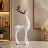 Elegant White Deer – Fiber Glass Home Décor