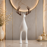 Elegant White Deer – Fiber Glass Home Décor
