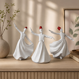 Luxury Fiber Glass Sufi Showpiece Set (3 Pieces)