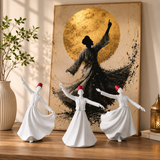 Luxury Fiber Glass Sufi Showpiece Set (3 Pieces)
