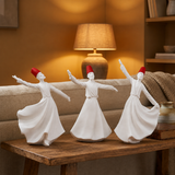 Luxury Fiber Glass Sufi Showpiece Set (3 Pieces)