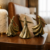 Luxury Fiber Glass Sufi Showpiece Set (3 Pieces)