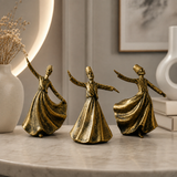 Premium Fiber Glass Dervish Showpiece Set of 3
