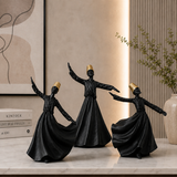 Luxury Fiber Glass Sufi Showpiece Set (3 Pieces)
