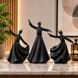 Luxury Fiber Glass Sufi Showpiece Set (3 Pieces)