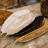 Modern Feather Accent Tray Pack Of 5