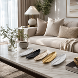Modern Feather Accent Tray Pack Of 5