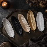 Modern Feather Accent Tray Pack Of 5