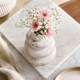 Textured White Ceramic Vase