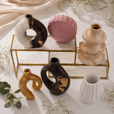 Mini Ceramic Vases Set of 6 for Living Room Decor