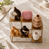 Mini Ceramic Vases Set of 6 for Living Room Decor
