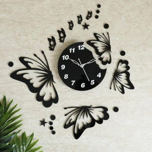 Butterfly Design Wall Clock