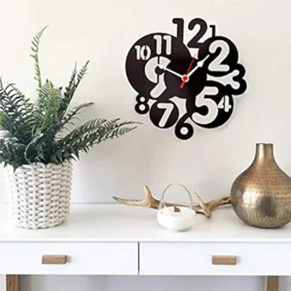 Abstract Number Design Analogue Wall Clock