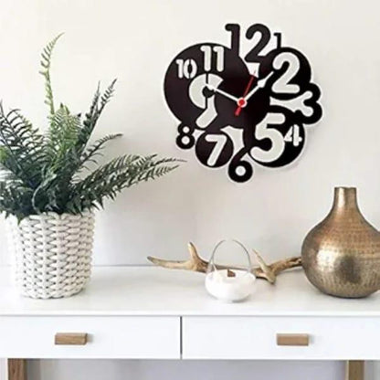 Abstract Number Design Analogue Wall Clock