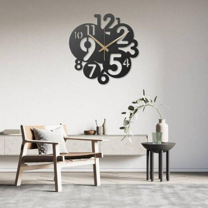 Abstract Number Design Analogue Wall Clock