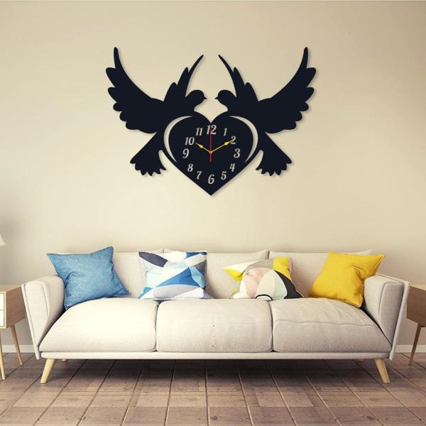 Bird & Heart Design Analogue Wall Clock