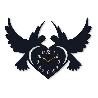 Bird & Heart Design Analogue Wall Clock