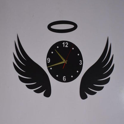 Angel Wing Calligraphy Art Analogue Wall Clock