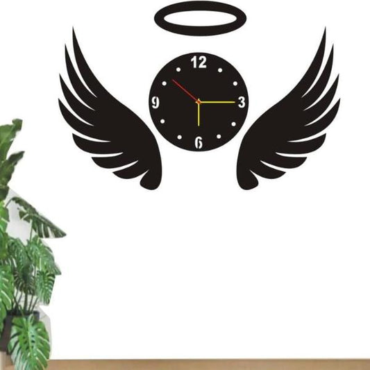 Angel Wing Calligraphy Art Analogue Wall Clock