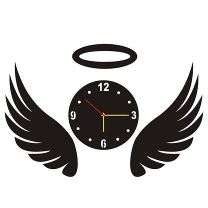 Angel Wing Calligraphy Art Analogue Wall Clock