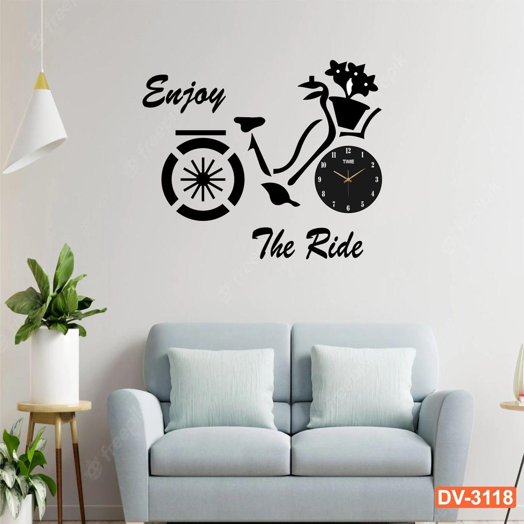 Bicycle Design 3D Wall Clock