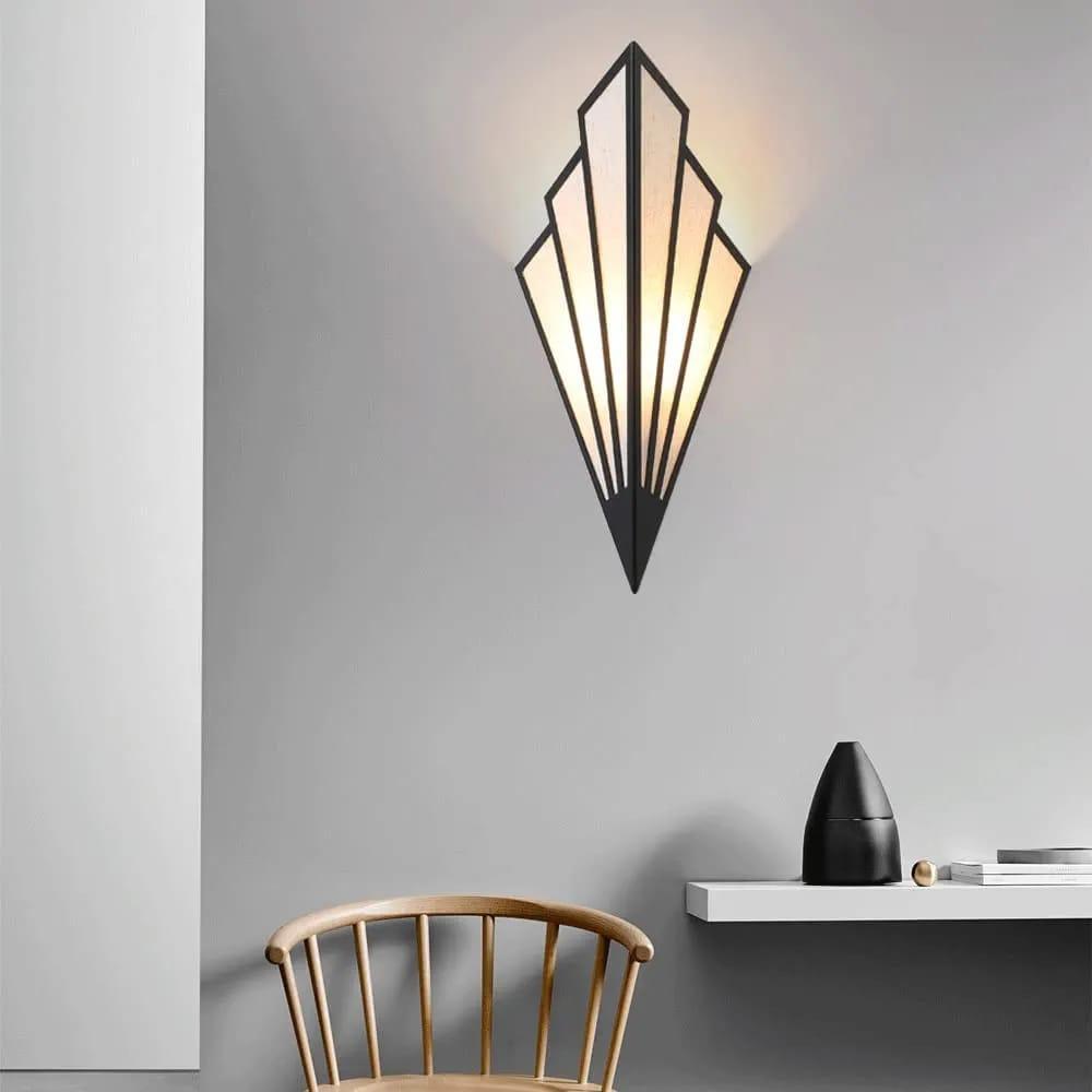 Art Deco Radiance – Modern Geometric Wall Sconce | Elegant LED Wall Light for Home & Office Décor