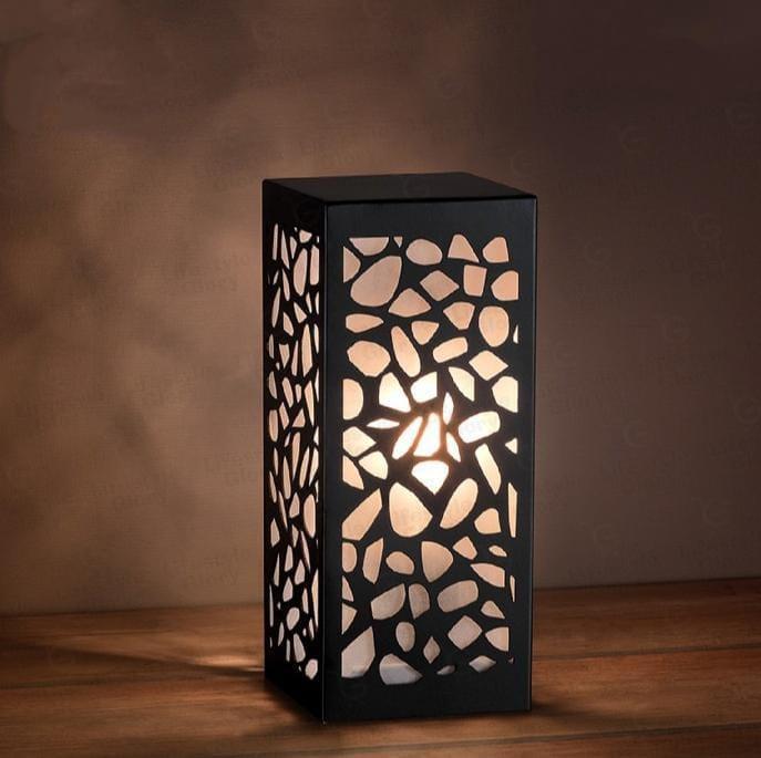 3D Laser Cutting Wooden side table Lamp