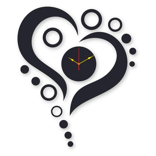 Heart Design Analogue Wall Clock