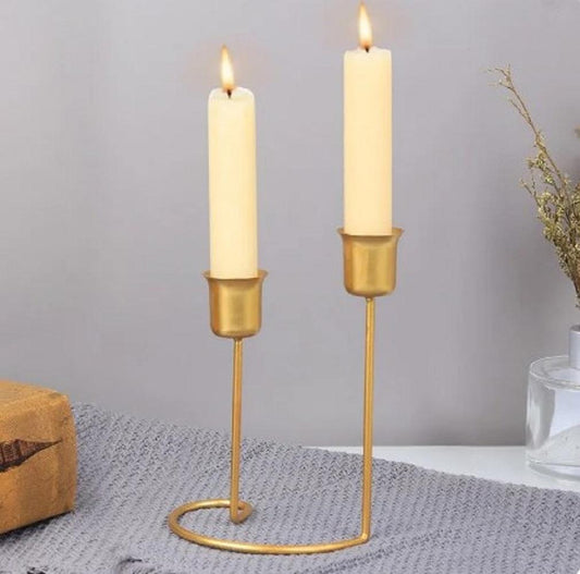 Elegant 1 Pc Metal Candle Stand - Modern Design for Home Décor