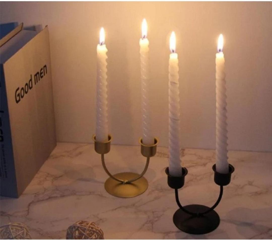 Elegant 1 Pc Metal Candle Stand - Modern Design for Home Décor