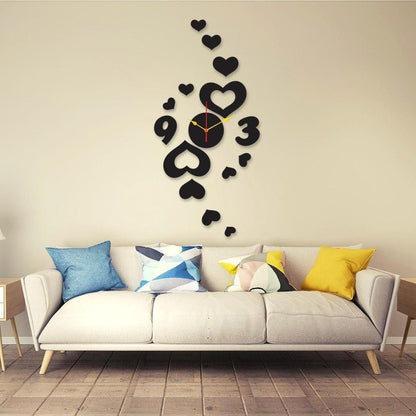 Heart Shape Design Analogue Wall Clock