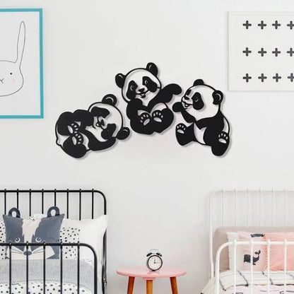 Modern Panda Wall Art, Pack Of 3