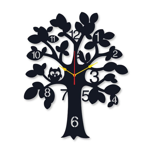 Tree Round Analogue Wall Clock