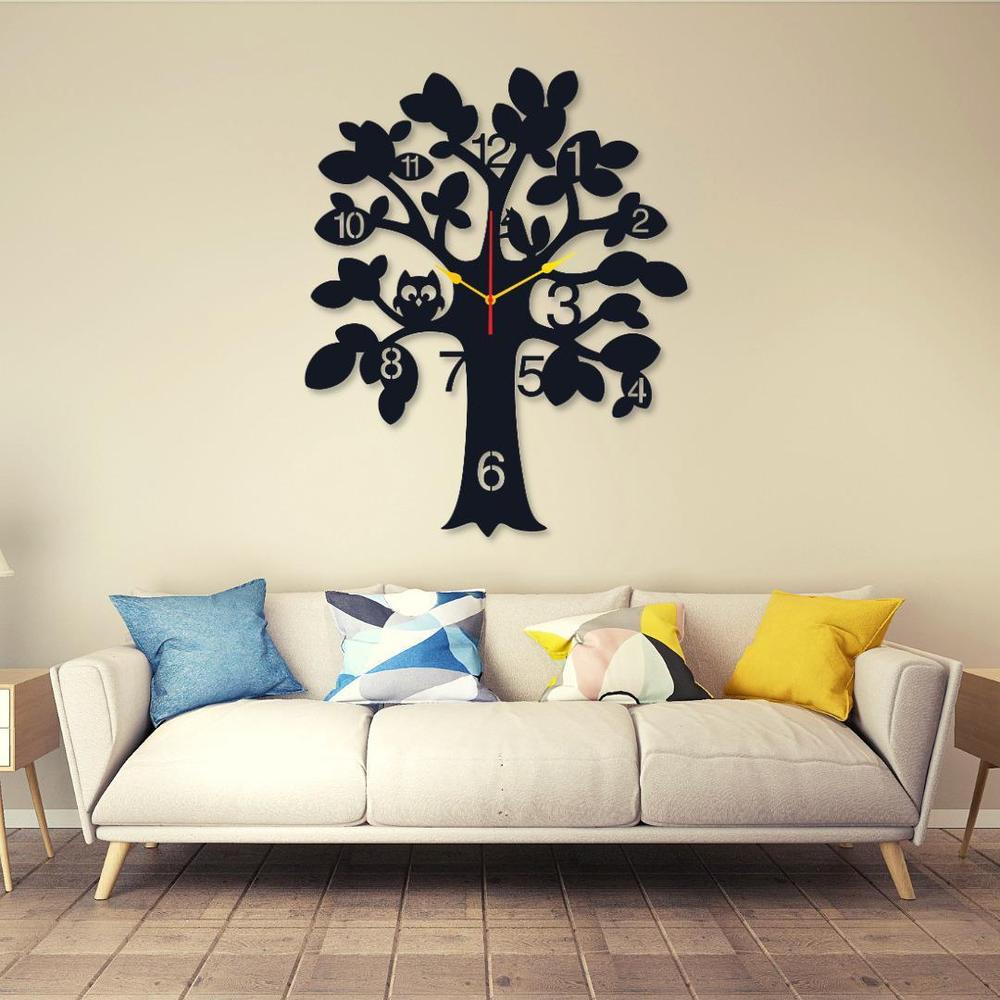 Tree Round Analogue Wall Clock