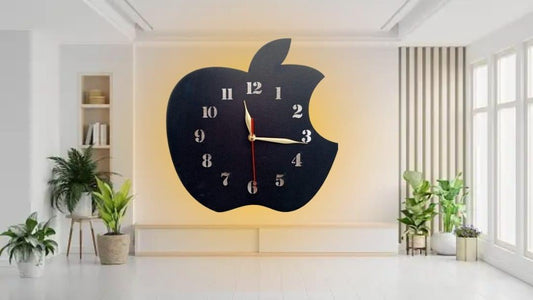 Apple Design Analogue Wall Clock With Light