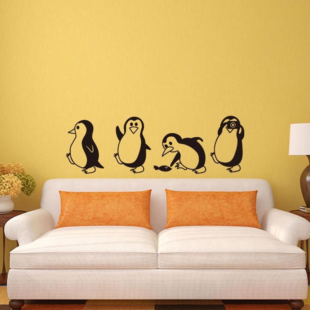 Cute Penguin Cartoon Wall Sticker