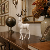 Premium Fiber Glass White Deer Showpiece