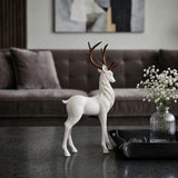 Premium Fiber Glass White Deer Showpiece