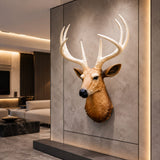 Fiber Glass Deer Head Wall Mount Showpiece