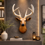 Fiber Glass Deer Head Wall Mount Showpiece