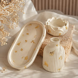 Luxury Gold Speckled Tabletop Decor Set of 3