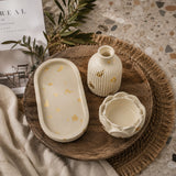 Luxury Gold Speckled Tabletop Decor Set of 3