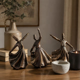Luxury White Sufi Showpiece Set (3 Pieces)