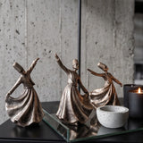 Luxury White Sufi Showpiece Set (3 Pieces)