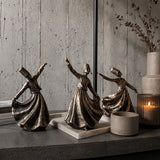 Luxury White Sufi Showpiece Set (3 Pieces)